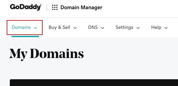 GoDaddy - domains
