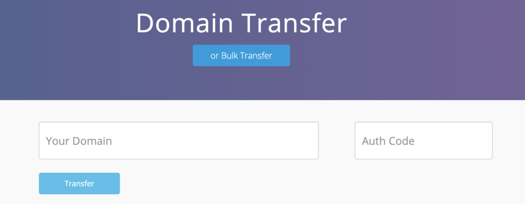 Dynadot - transfer page